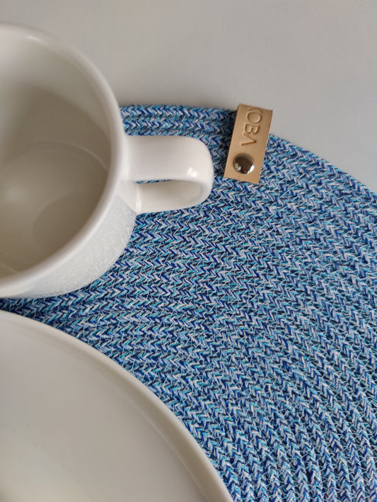 Oval Placemat Shades of blue