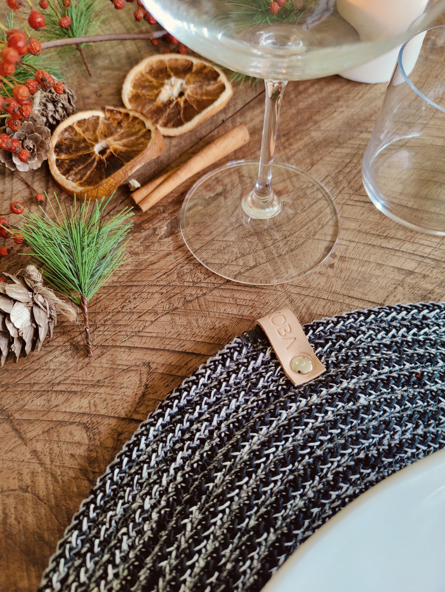 Placemat Carbon mist