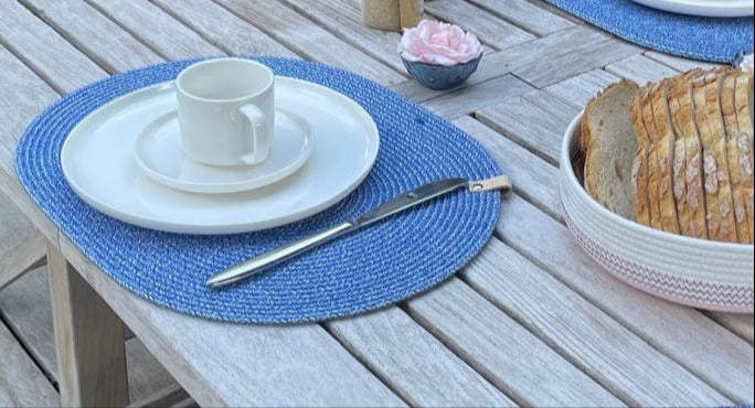 Oval Placemat Ocean Blue