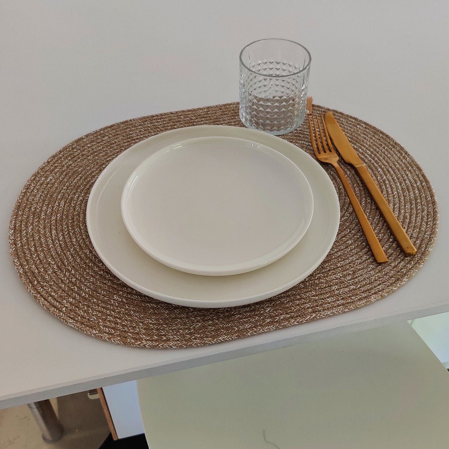 Oval Placemat Uni Boho Melé