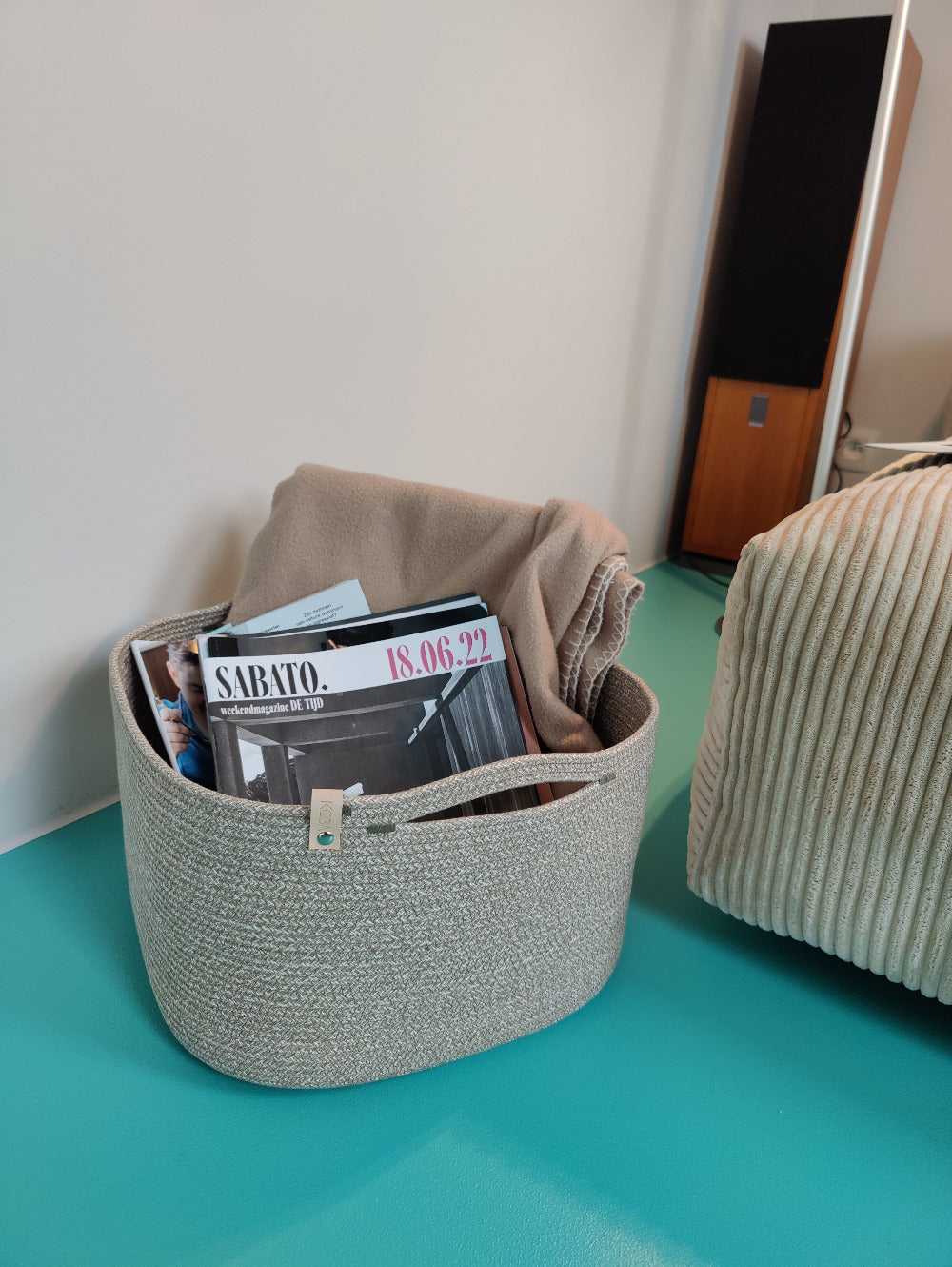 Magazine Basket Uni Boho Melé