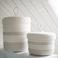 Load image into Gallery viewer, Lidded Basket Grey
