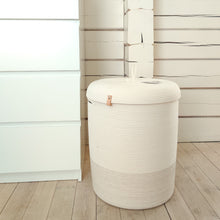 Load image into Gallery viewer, Laundry Basket Ecru Boho