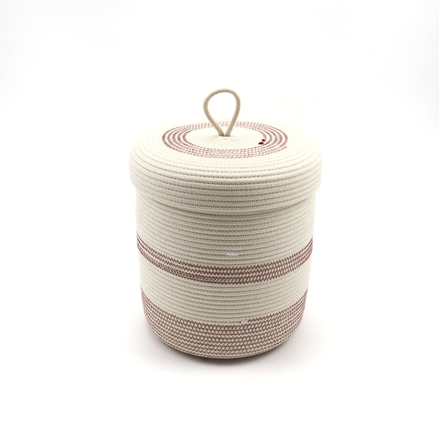 Lidded Basket Bordeaux