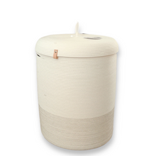 Load image into Gallery viewer, Laundry Basket Ecru Boho