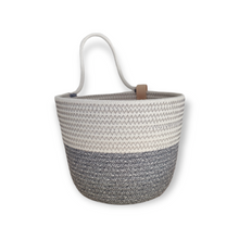 Load image into Gallery viewer, Wall Basket Pastel Grey & White