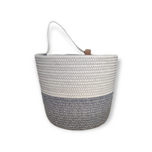 Load image into Gallery viewer, Wall Basket Pastel Grey & White