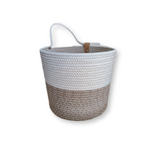 Load image into Gallery viewer, Wall Basket Boho Melé & White