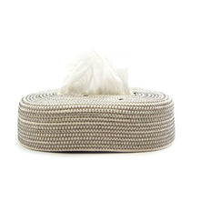 Load image into Gallery viewer, Tissue Box Ecru black
