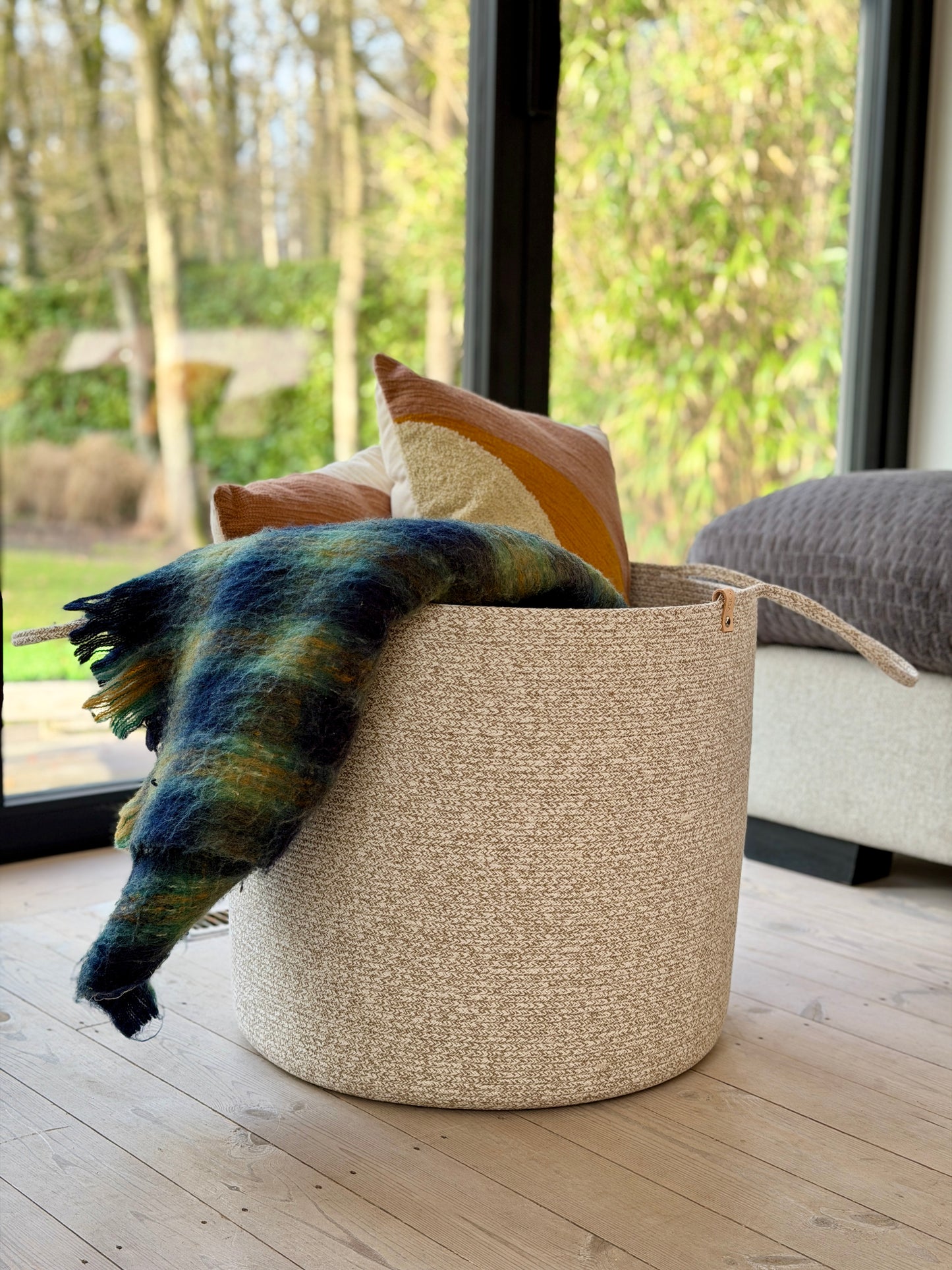 Storage basket High UNI Soft boho melé