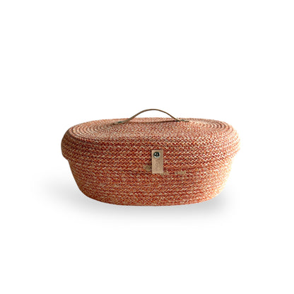 Lidded Oval Storage UNI Peache