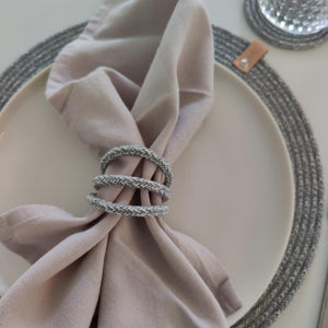 Round Loop napkin ring UNI Pastel Grey