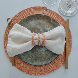 Round Loop napkin ring UNI Peach