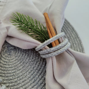 Round Loop napkin ring UNI Pastel Grey