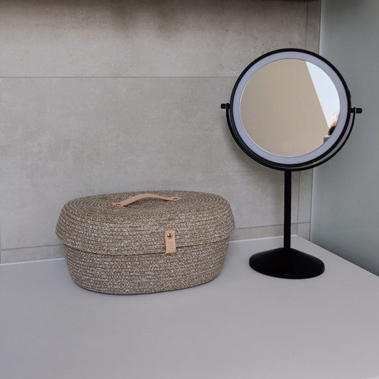 Lidded Oval Storage UNI boho melé