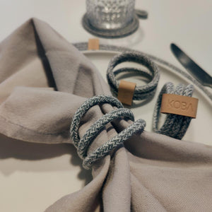 Round Loop napkin ring UNI Pastel Grey