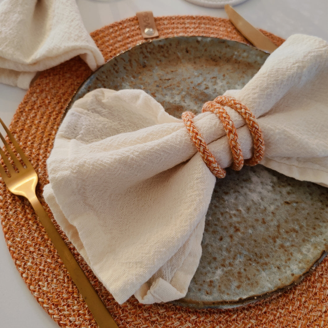 Round Loop napkin ring UNI Peach