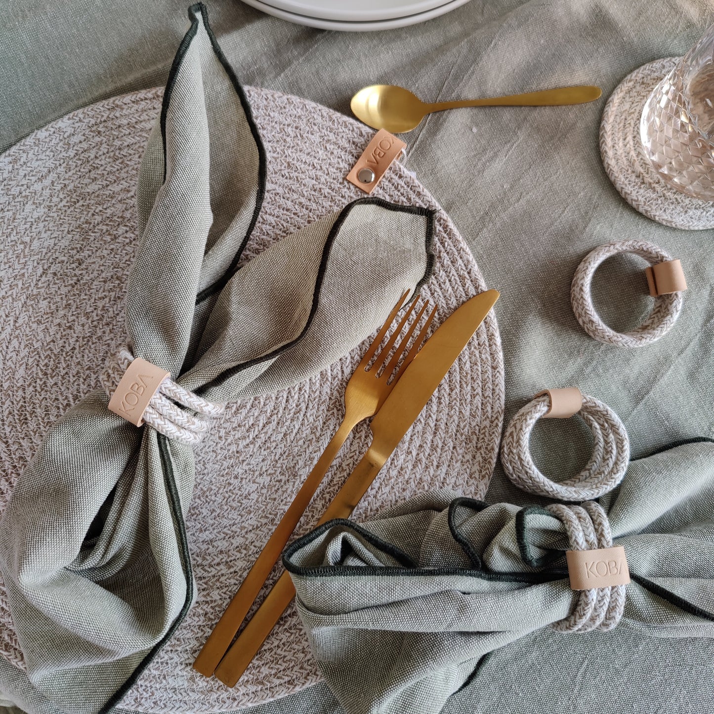 Placemat Uni Soft boho melé