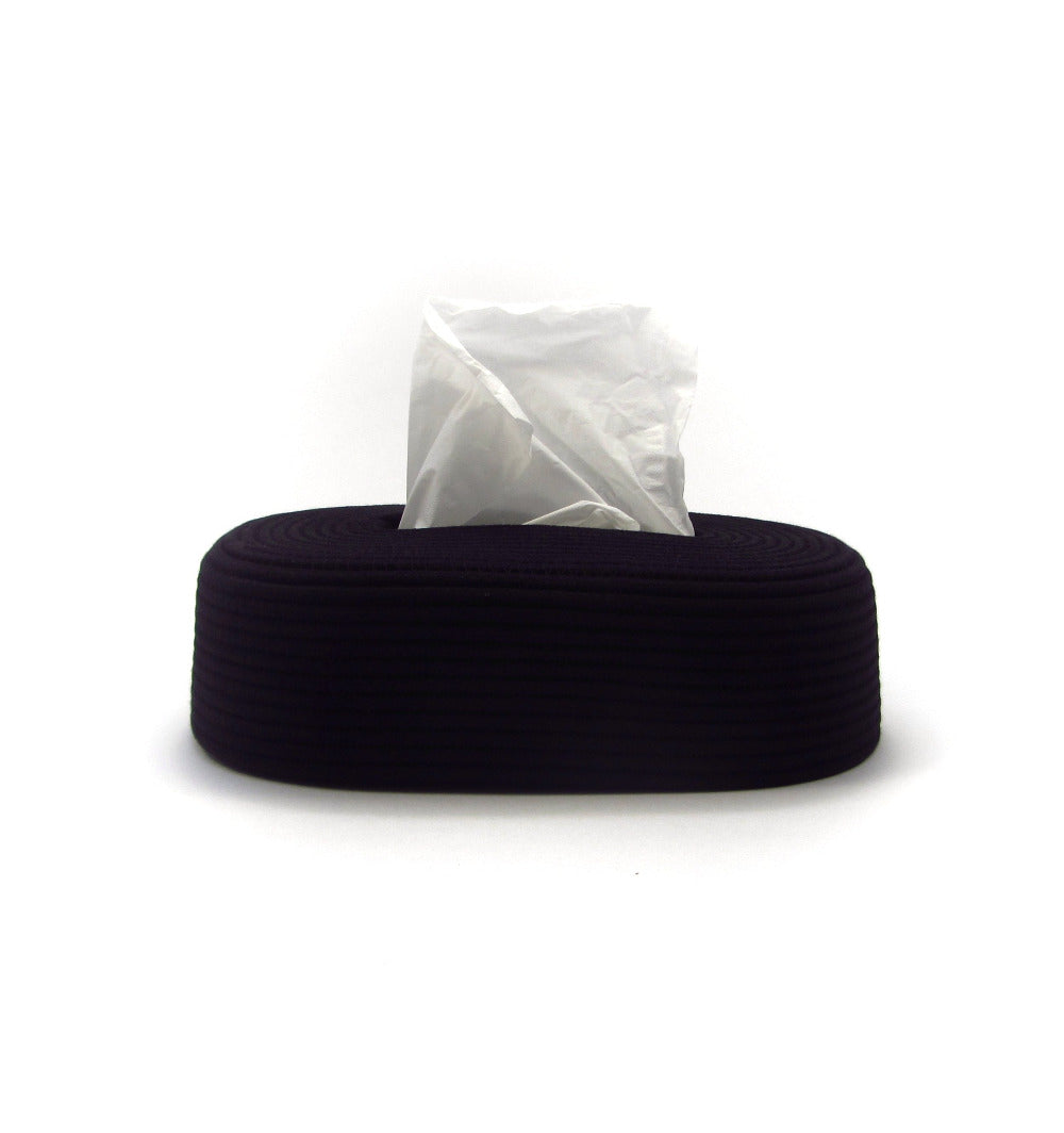 Tissue Box Black Rope