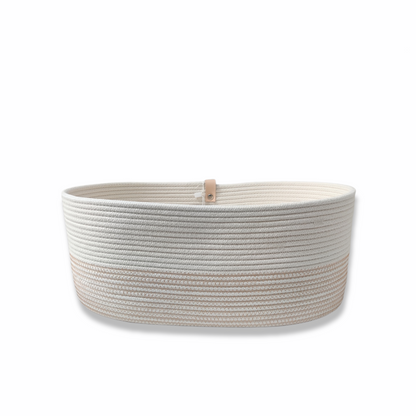 Oval storage Ecru Ocher