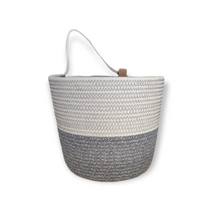 Wall Basket Pastel Grey & White