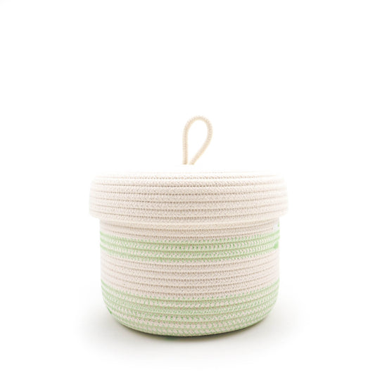 Lidded Basket Green